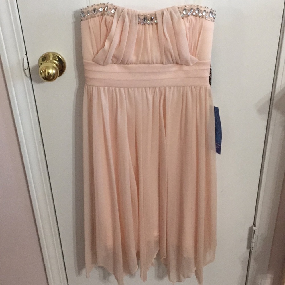 NWT strapless soft pink dress